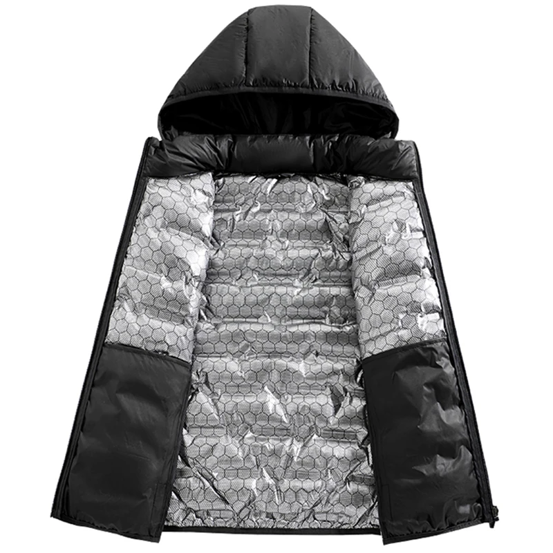 Men Winter New Hooded Down Vest Men Warm Windproof Ultralight Sleeveless Vest Detachable Hat Waterproof Vest Brand Waistcoat Man
