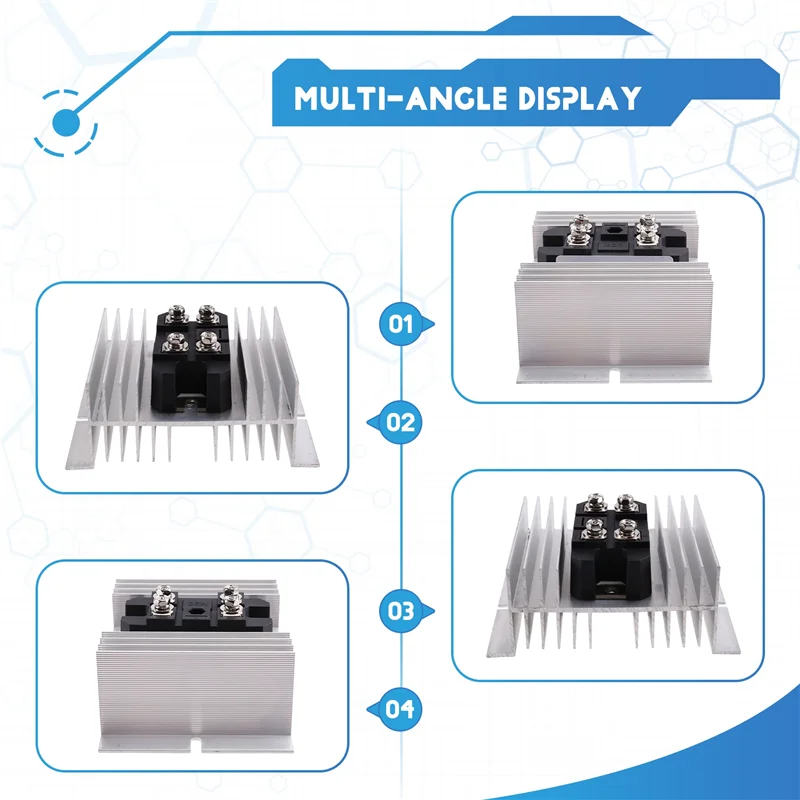 ABSQ-MDQ 100A 1600V Volt Silicio Diodo monofase Cassa in metallo Raddrizzatore a ponte Amp Modulo ponte raddrizzatore monofase