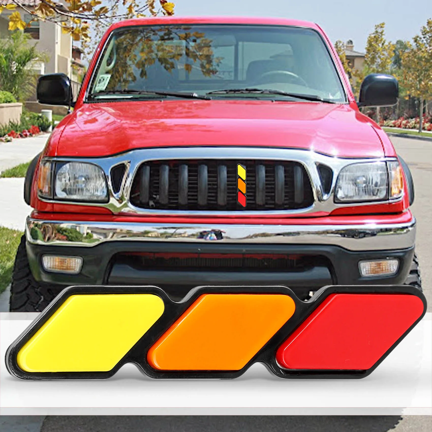 Tri-Color Front Grille Badge Emblem for 4Runner