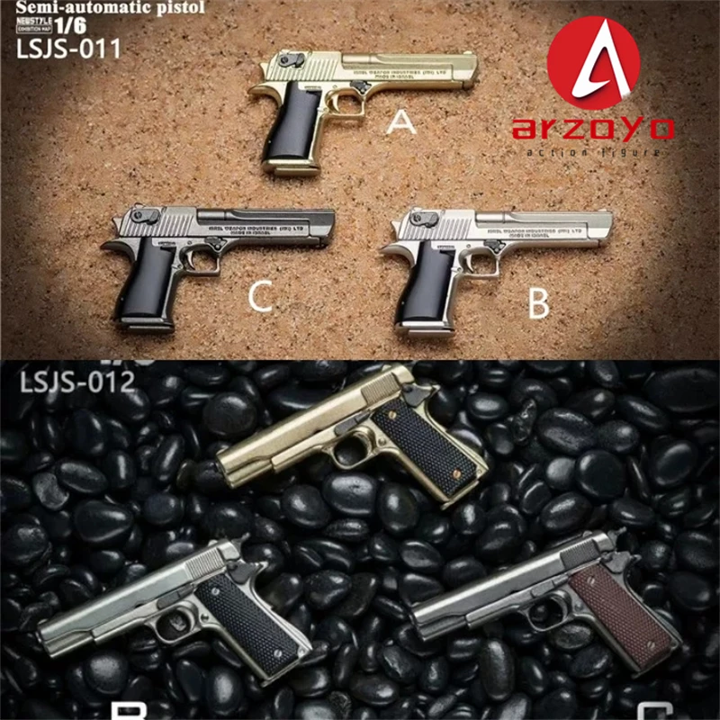 In Stock 1/6 Scale LSJS-011 Desert Eagle LSJS-012 M1911 Pistol Model Soldier Scene Accessories Fit 12'' Soldier Action Figure