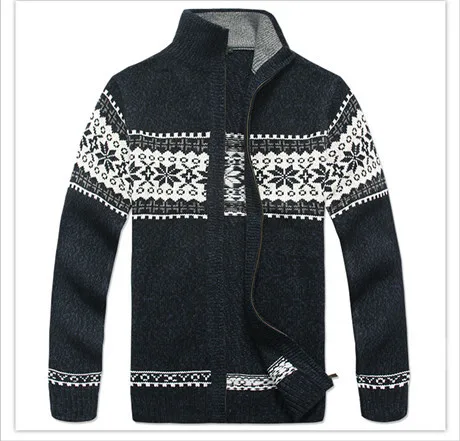 Vintage Cardigan Autumn Knitted Men Sweater Clothing Coats Jackets Man Flower Sweater Men 2022 Black White