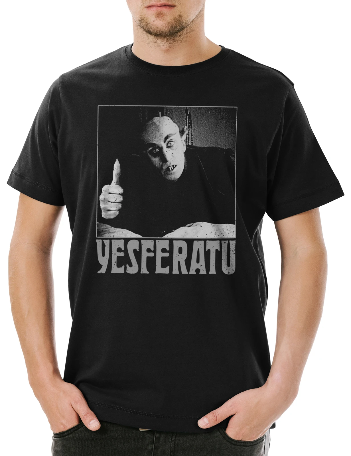 Мужская футболка Yesferatu Classic Movie Film Nosferatu Kinski Murnau Vampire-