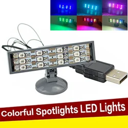 LED 다채로운 서치 스포트라이트 1Pcs USB 하이테크 거리 도시 시리즈 벽돌 빛 빌딩 블록 호환 Leduo 브랜드