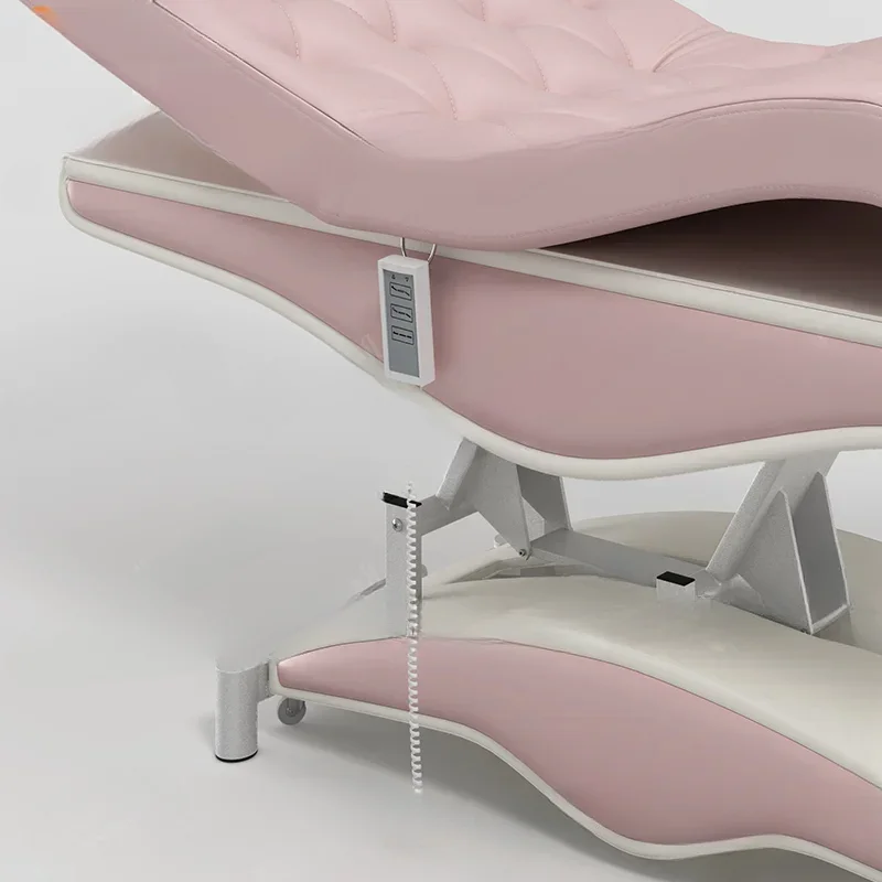 Luxury Modern Pink Massage Table Cosmetic Spa Bed Electric 4 Motor Facial Beauty Salon Lash Bed for Sale