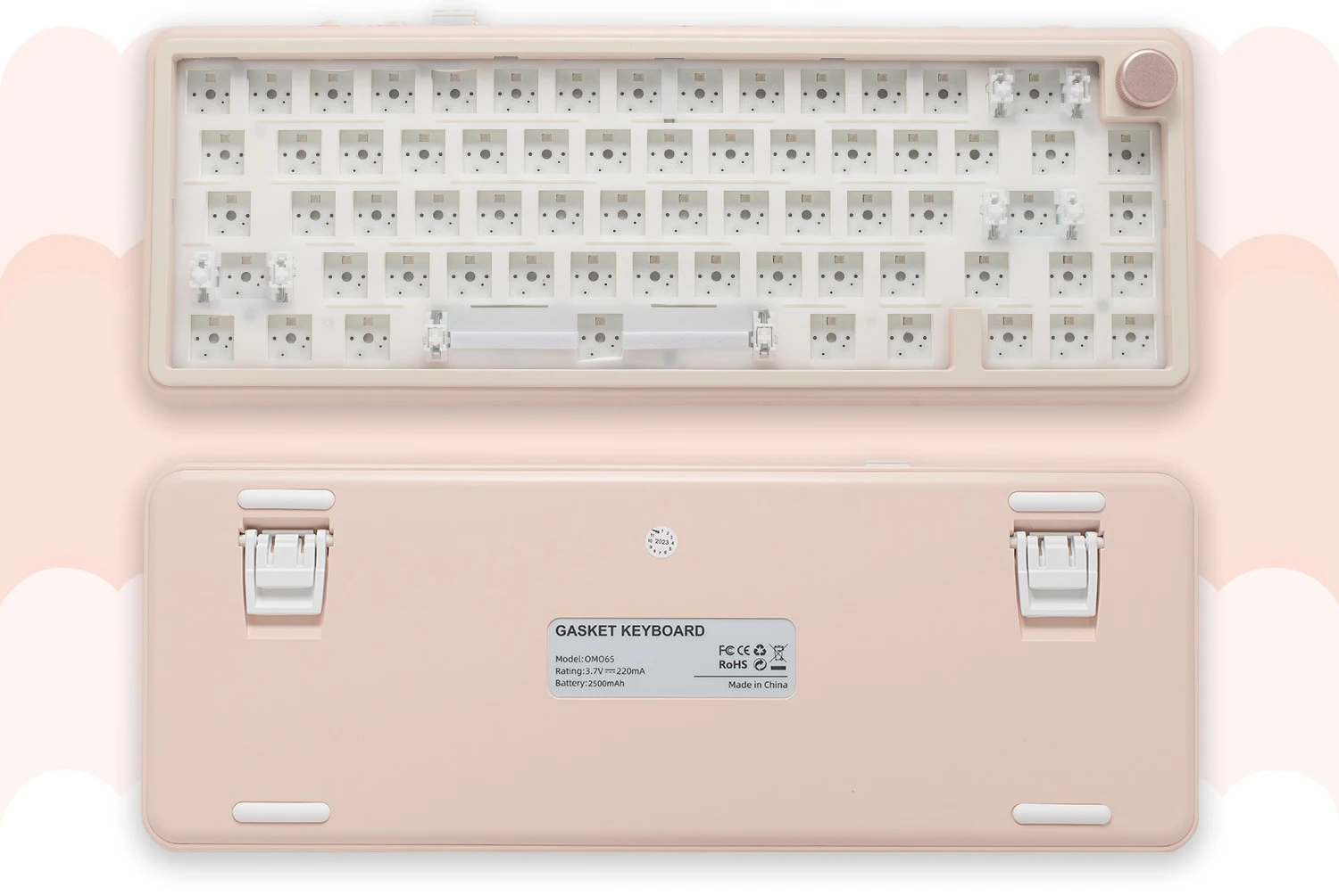 Imagem -02 - Kit Teclado Mecânico Omo65 Exclusivo de Interruptores e Teclas 65 Teclas Layout