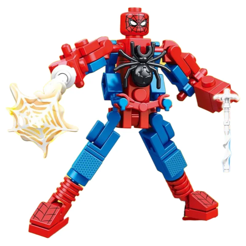 Disney Building Blocks Mini Model Figures Compatible Spiderman Iron Man Venom Captain Hawk Deadpool Technic Armor City Gift Toys