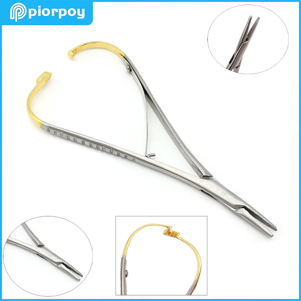 

PIORPOY 1Pc Dental Orthodontic Plier Stainless Steel Dental Mathieu Needle Holder Tweezers Dentist Surgical Instrument Tools