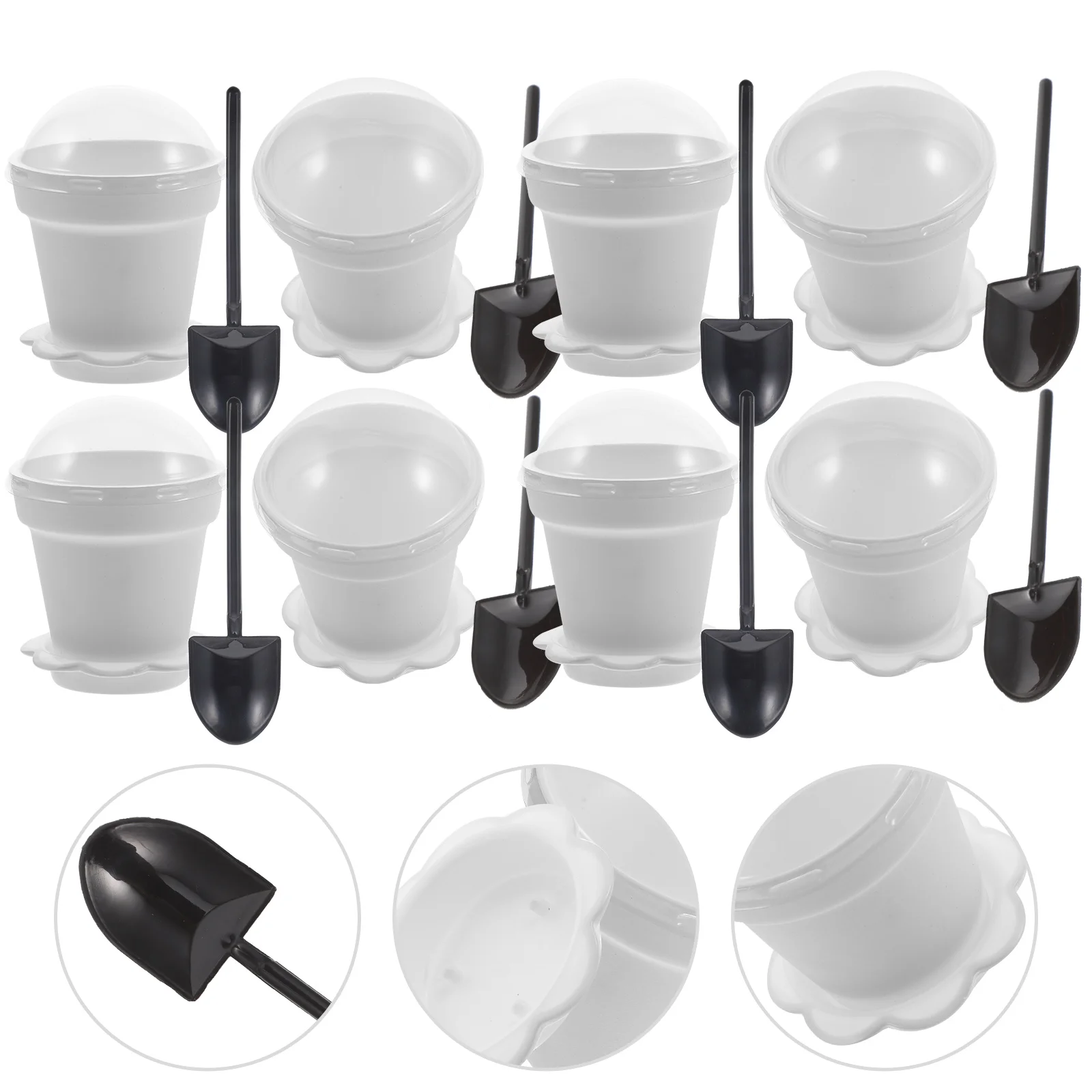 

Dessert Cups with Lids Potted Cake Small Desert Personality Mousse for Pots Plants