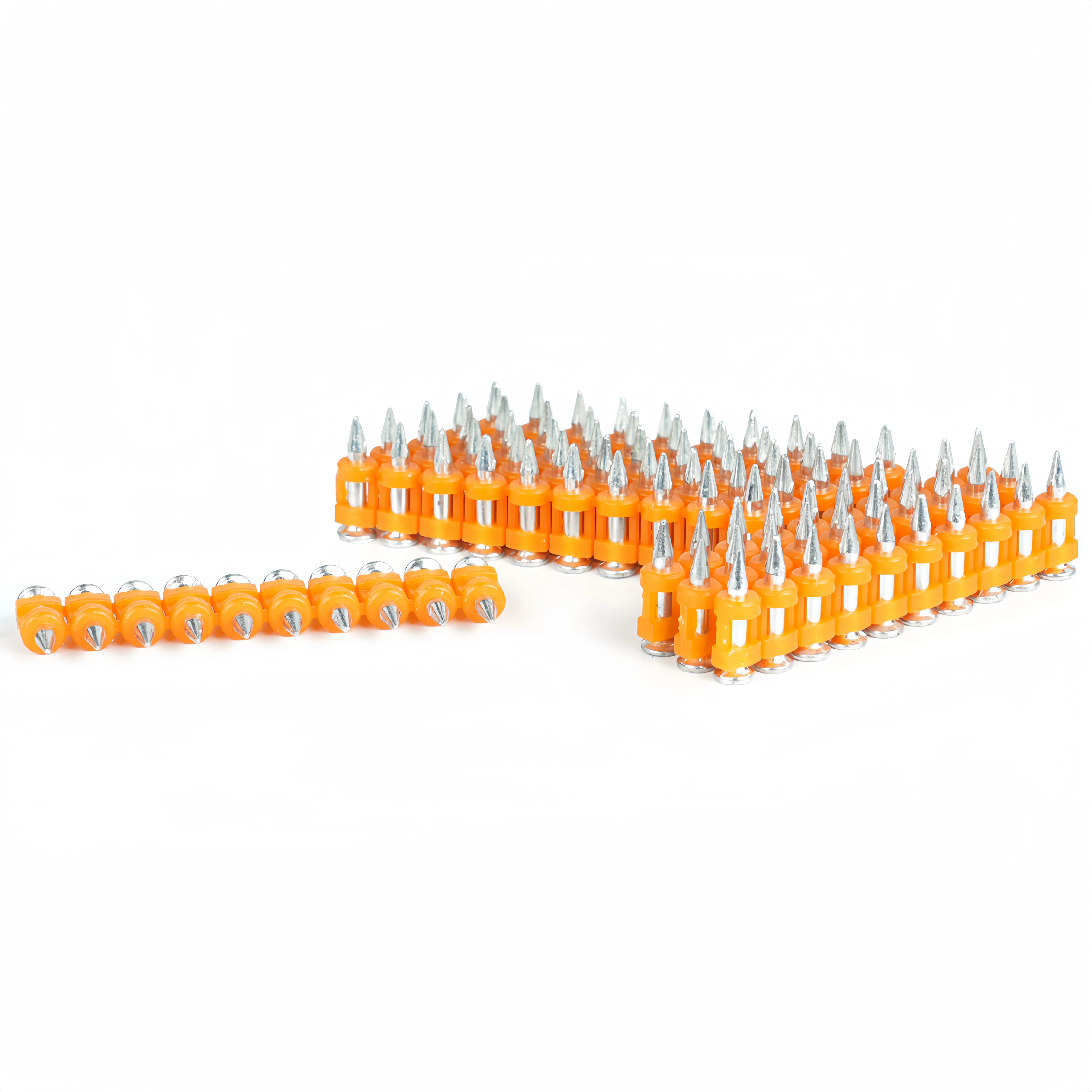 Orange Collated Concrete Nails 19/22/25mm, Impact Shooting Nails for Nail Gun, Concrete Wall Fasteners for Construction