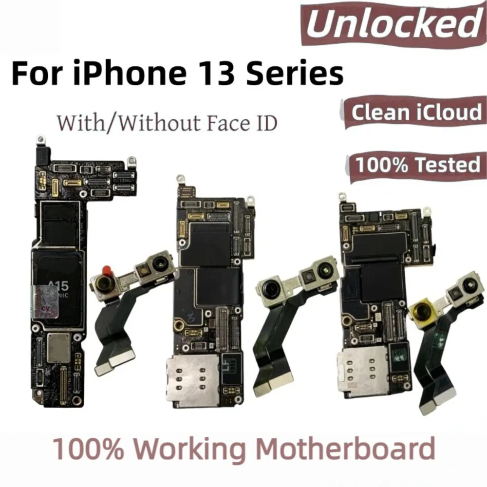Tested For iPhone 13 13P Pro Max Motherboard With/NO Face ID Free iCloud Unlocked Logic Board Full Chip Support Update mainboard
