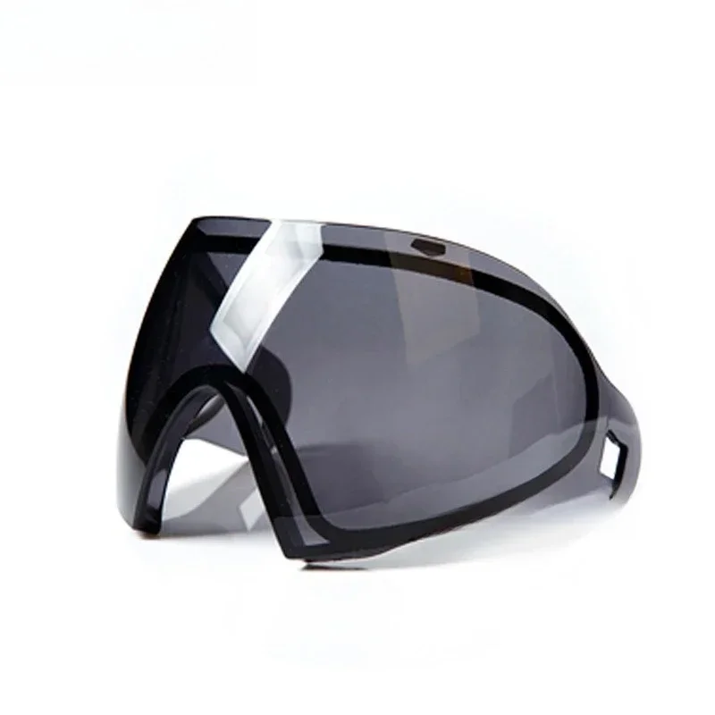Single-layer lenses for full face protective masks
