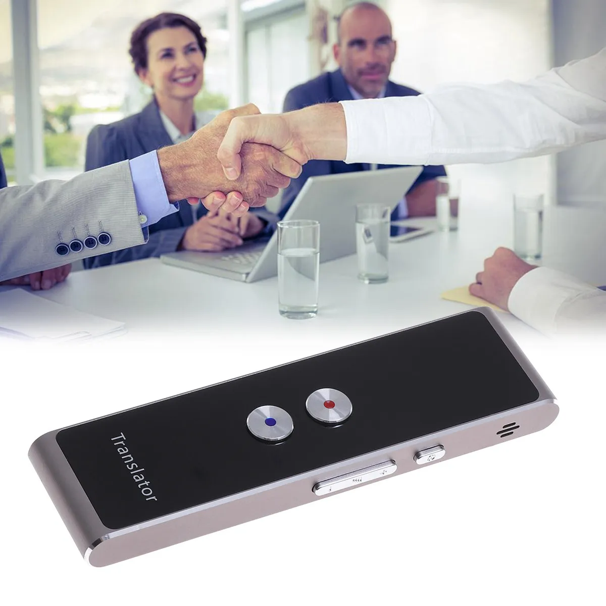 Portable Translator Two-Way Real Time Multi-Language Translate Brown for Learning Travel Business Instant