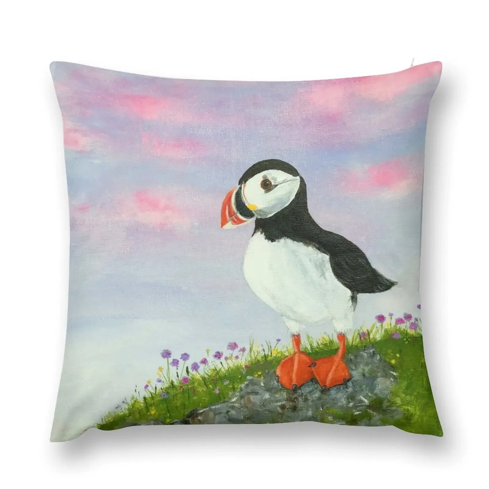 

Cute little Puffin Throw Pillow christmas cushions covers Cushion Child pillow