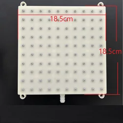 ABS 18.5cmx18.5cm Square Shower Intubation Type Interface Shower Head 10 * 10 hole Top Spray Shower Head Accessories