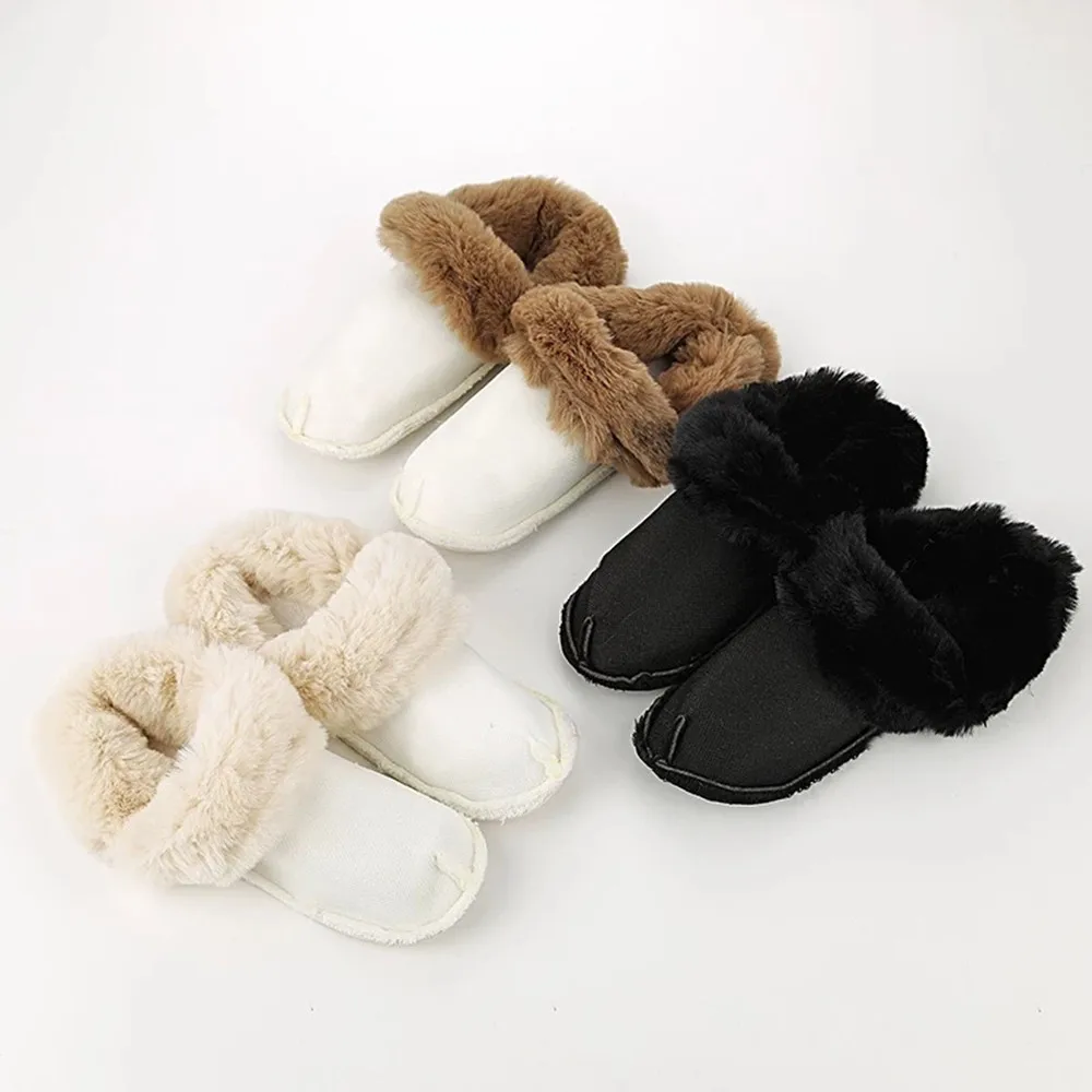 1Pair Winter Warm Shoe Cover For Women Men Clog Fur Lining Replacement Soft Thickened Plush Shoe Pads Clogs Slippers Plush Liner