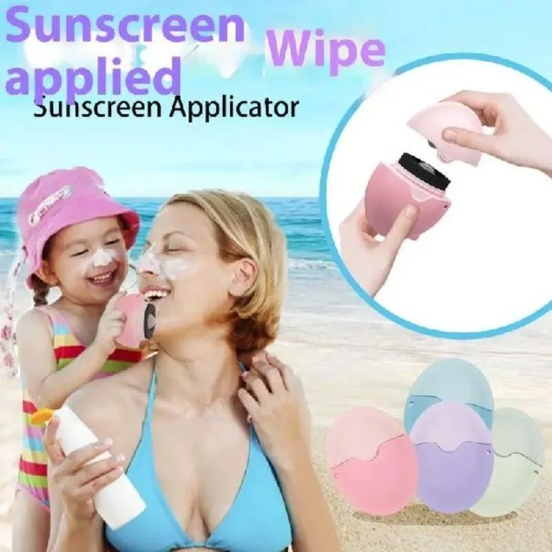 

1 pcs Silicone Suncream Roller Applicator Refillable Oval