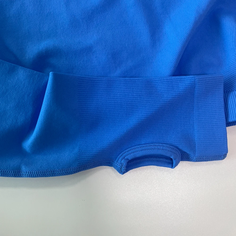 Pericic Crop-Top Yoga-Shirts Damen Langarm Zippy Crop-Top Sport-Oberteile mit Daumenlöchern Fitness Gym-Top Lauf-Workout-Kleidung – Detail 7