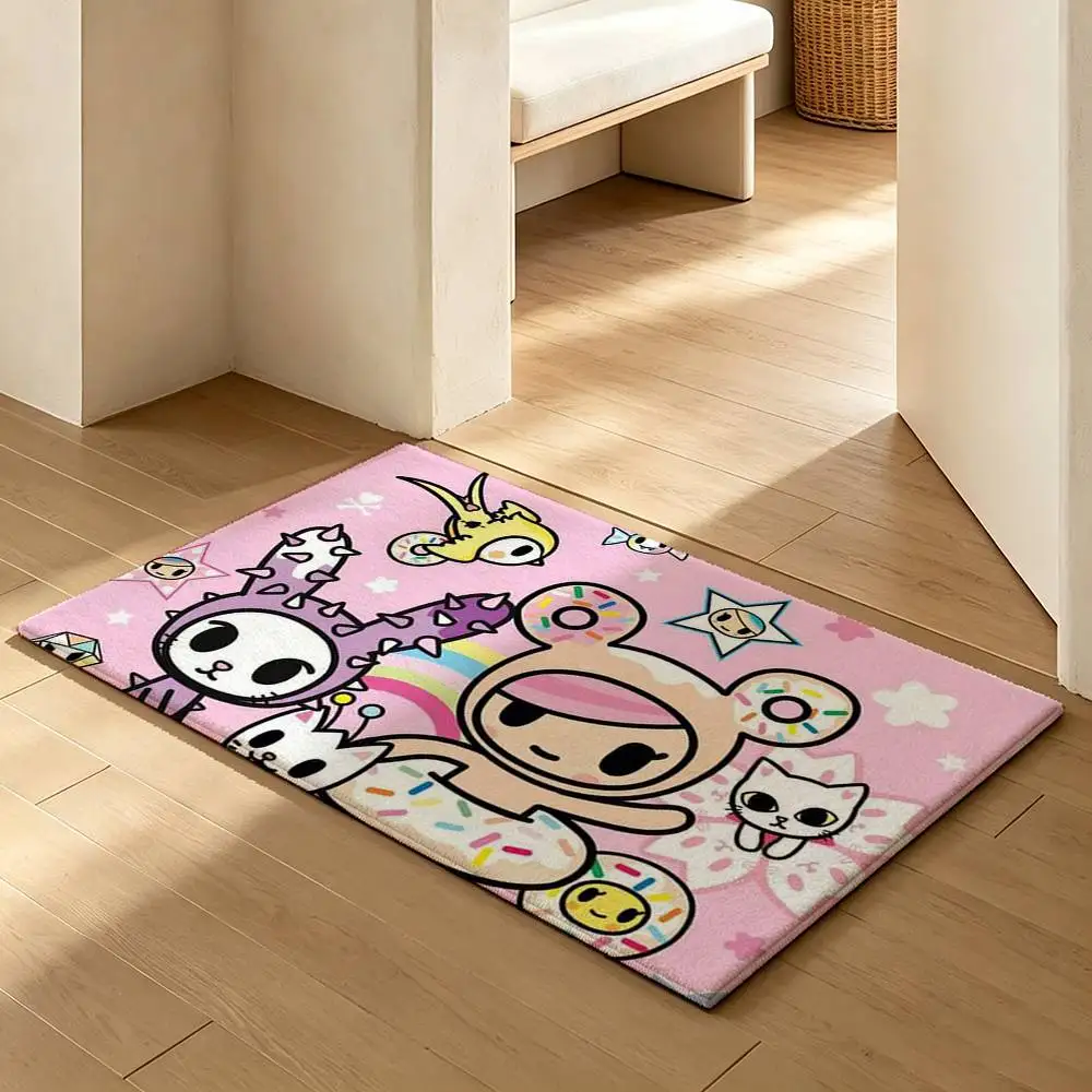 Beautiful T-Tokidoki-S  Soft Absorbent Decorative Floor Mat for Bathroom Entryway Living Room