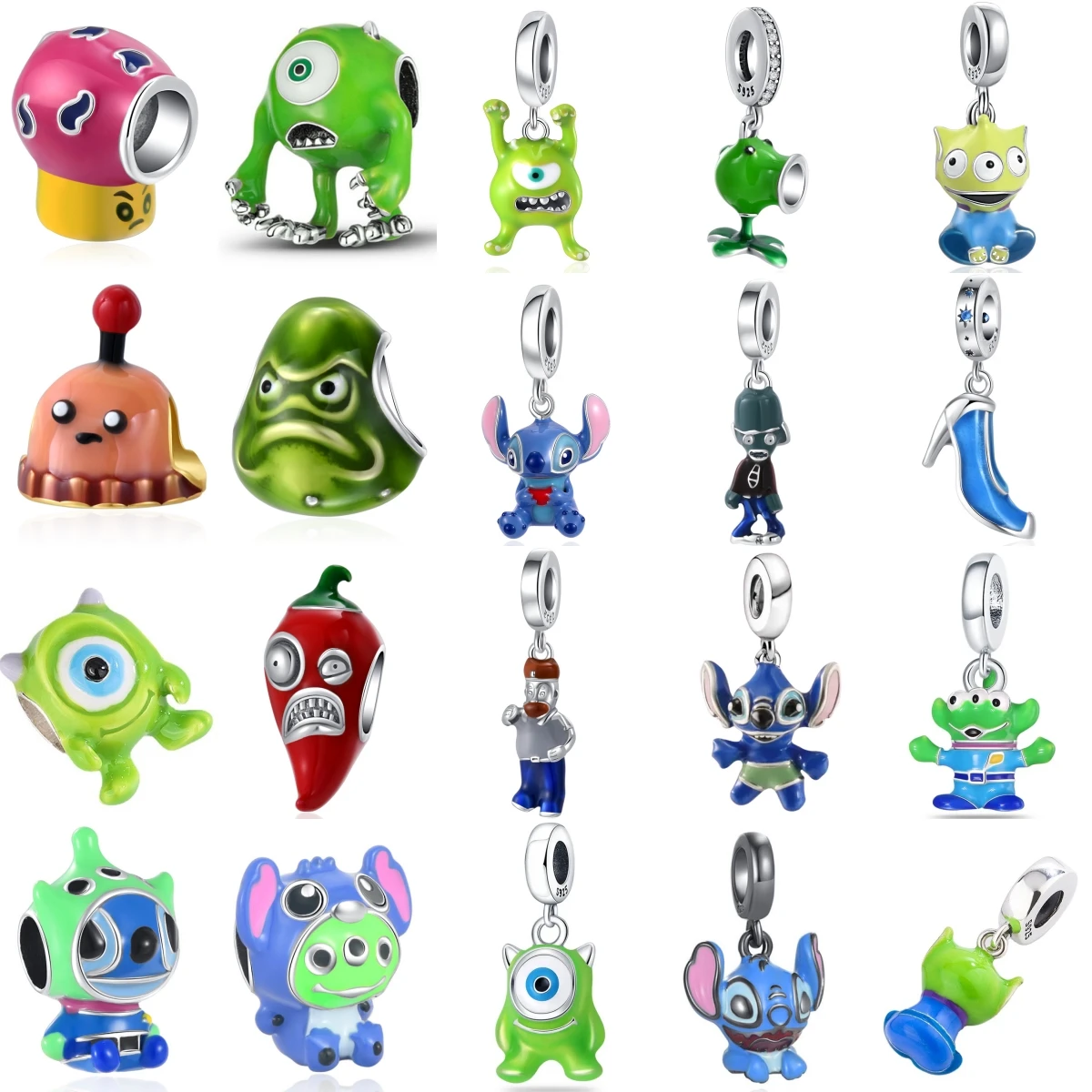 Anillos de Plata de Ley 925 con Diseño de Animalitos de Dibujos Animados, Pepper, Zombie Landmine, para Mujer, Joyería Hipoalergénica de Moda, Regalo