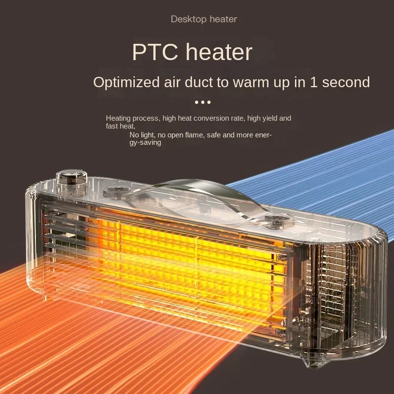 New Heating Fan Electric Heater Quartz Red Light Small Sun Baseboard Baking Stove Mini Small Home Desktop Heater Heater