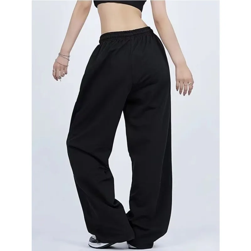 2024 Spring/Summer Drawstring American Sports Pants High Street Tie Feet Cargo Pants Loose Streetwear Jazz Dance Pants