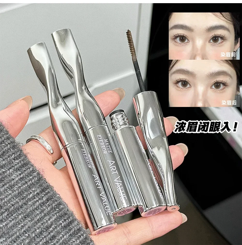 Art Value Koreaanse stijl lichtbruine matte wenkbrauwverfcrème Natuurlijke make-uplook - Gemakkelijk aan te brengen wenkbrauwkleur