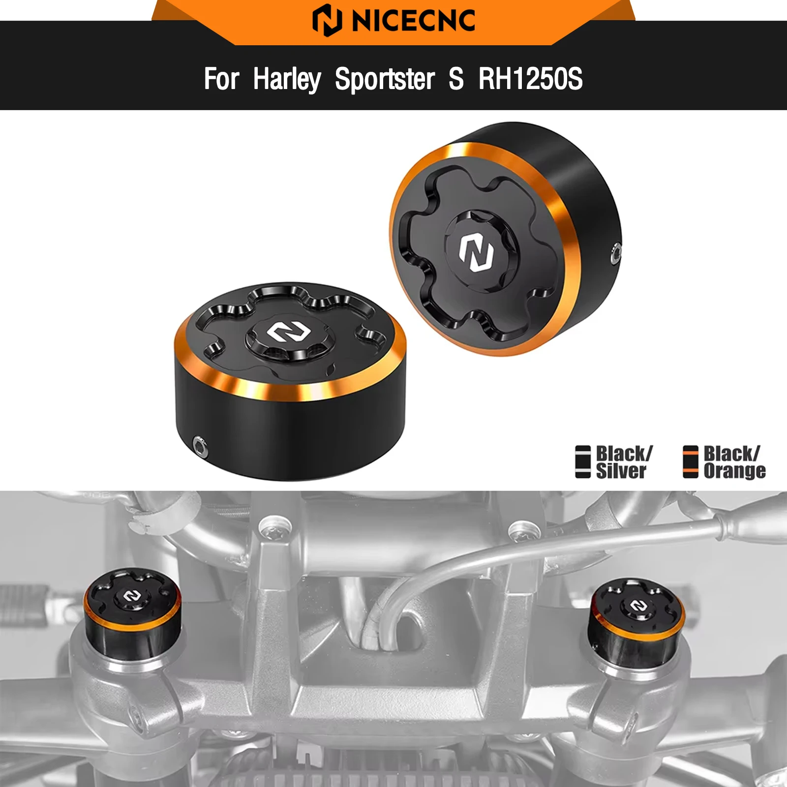 For Harley Sportster S RH1250S 2021-2024 Upper Fork Stem Covers  RH1250 S RH 1250 S RH 1250S 2021 2022 2023 2024