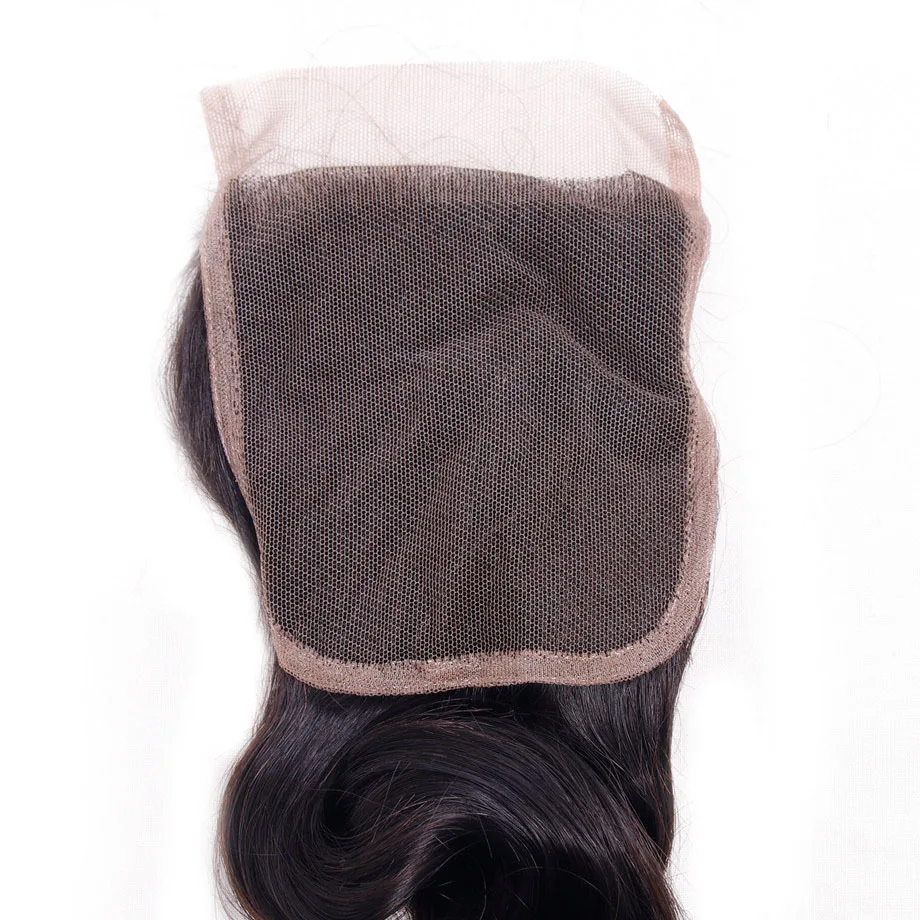 4x4 5x5 루즈 웨이브 레이스 클로저 인모 투명 레이스 프리 플러킹 프리 파트 100% 브라질리언 버진 인모 풀 엔드