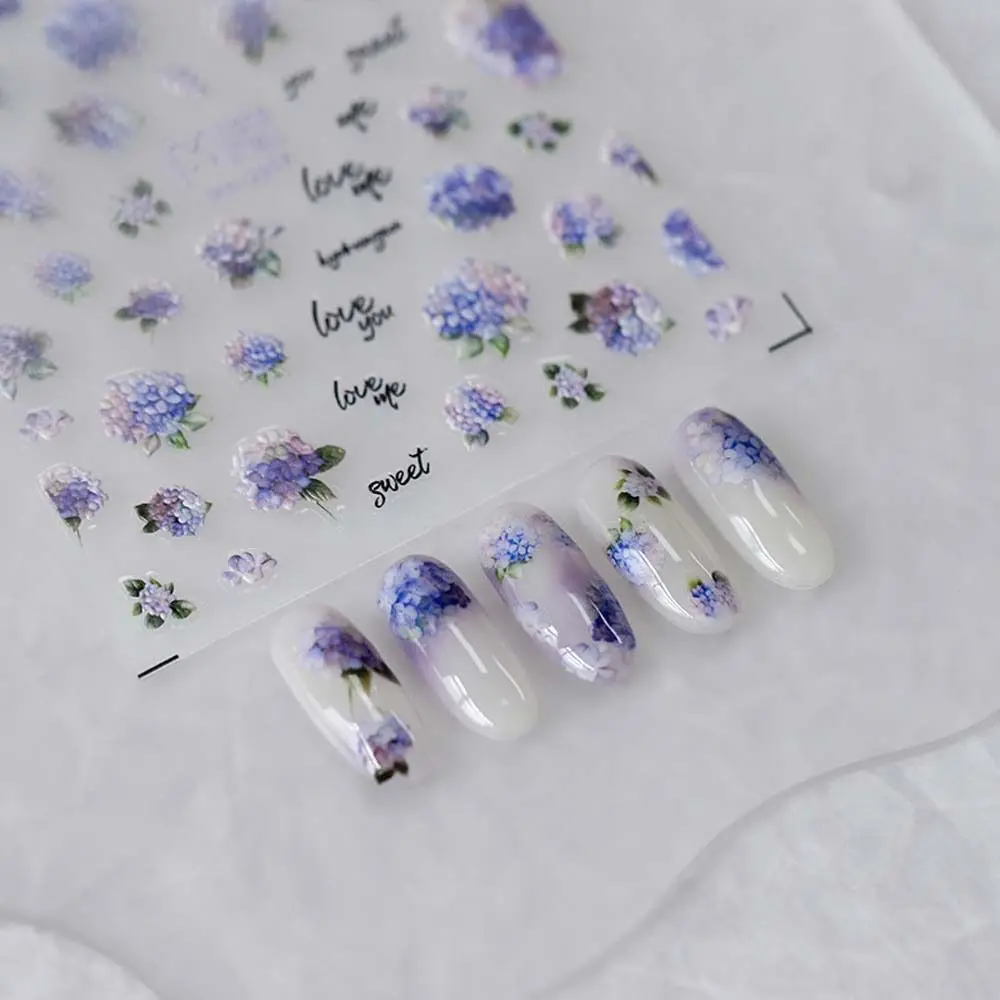 Colorful DIY Nail Art Rose Relief Flower Nail Decals Flower Nail Stickers Nail Decorations Manicure Accessories