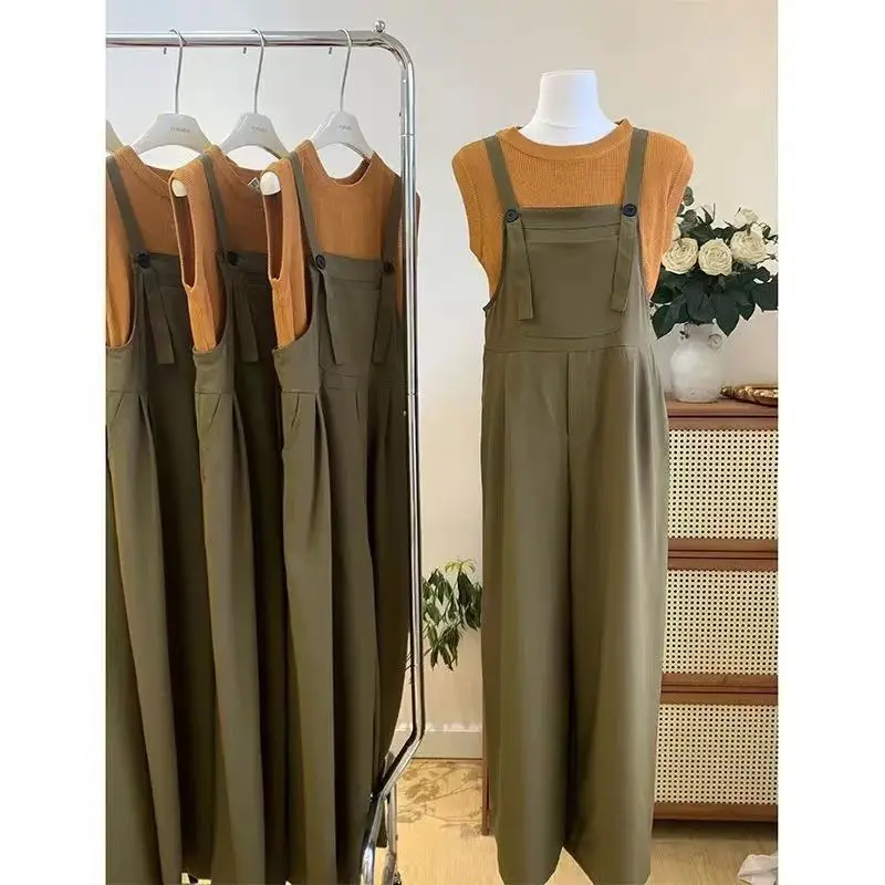 

Джинсовый наряд, женские комбинезоны, универсальные коричневые рваные, с завязками, разноцветный крой, флокированные, весна-лето, тканевый край, красные детали