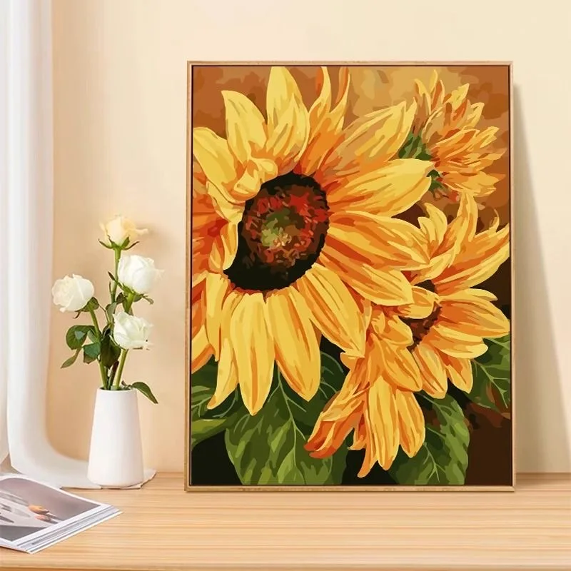 

A-0163 Roses and Tulips Garden Oil Painting, Romantic Floral Art, Hand Painted Canvas