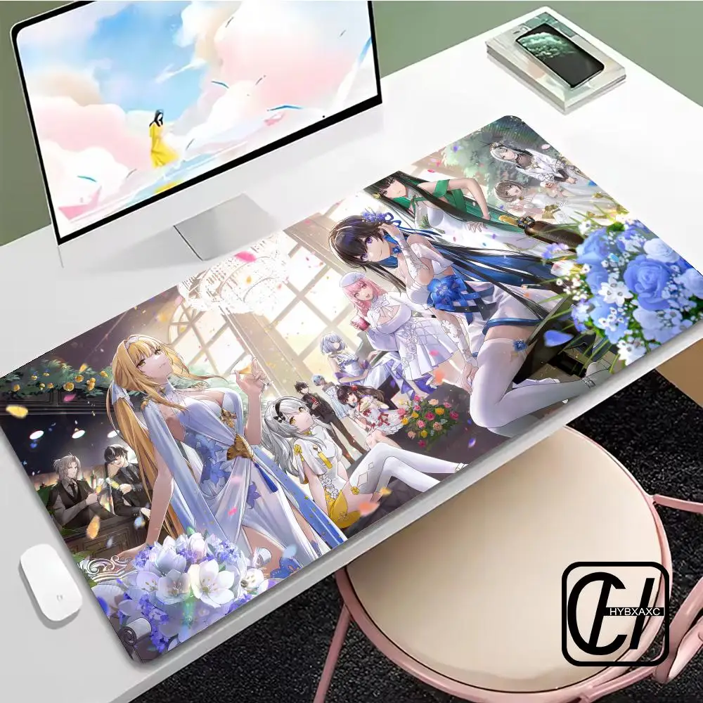 Punishing Gray Raven Anime Girls Mouse Pad Large Keyboard Mouse Desk Pad Non-slip Rubber Gaming Mouse