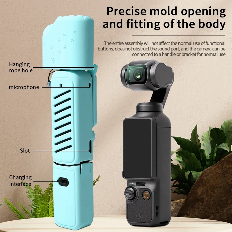 

For DJI Osmo Pocket 3 Creator Combo Silicone Case Lens Protection Cover Shockproof Anti-Scratch Soft Gimbal Camera Accessories