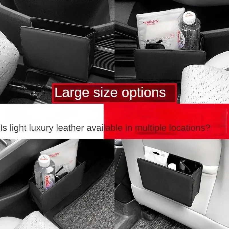 Car Trash Can Car Door Storage Box Foldable Seat Back Hanging Storage Bag Storage Box Car Interior Products