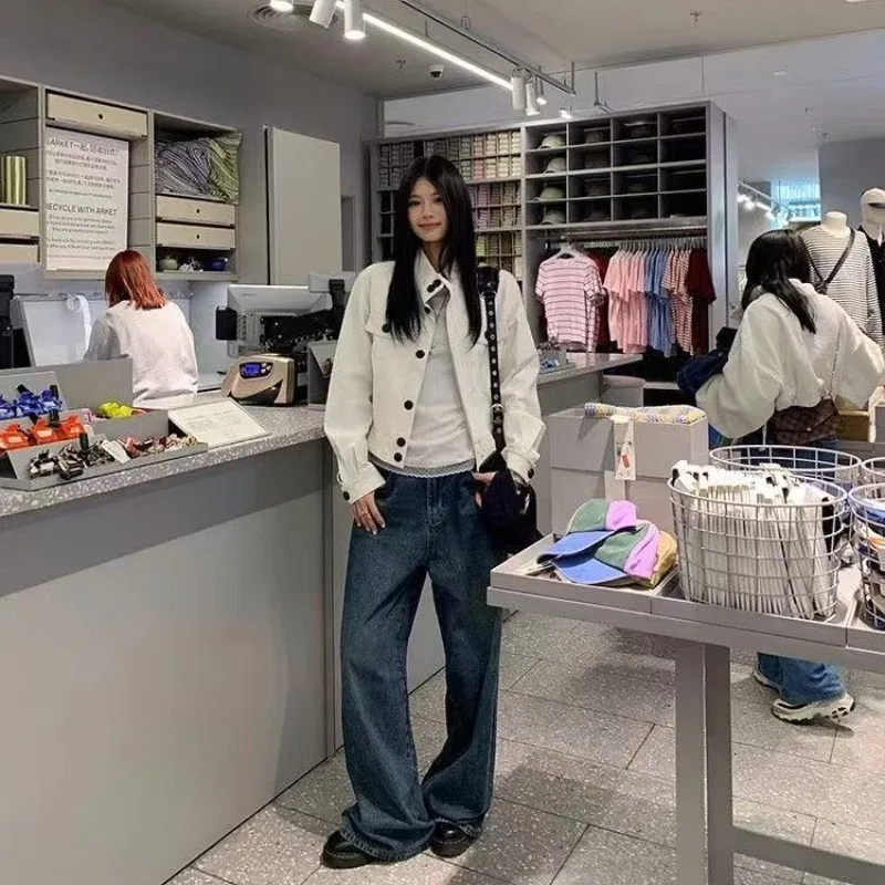 أبيض عادية متعددة الاستخدامات التخسيس الجلود Jaet الوقوف طوق ربيع الخريف المرأة الجديدة تصميم حصري ort ملابس خارجية