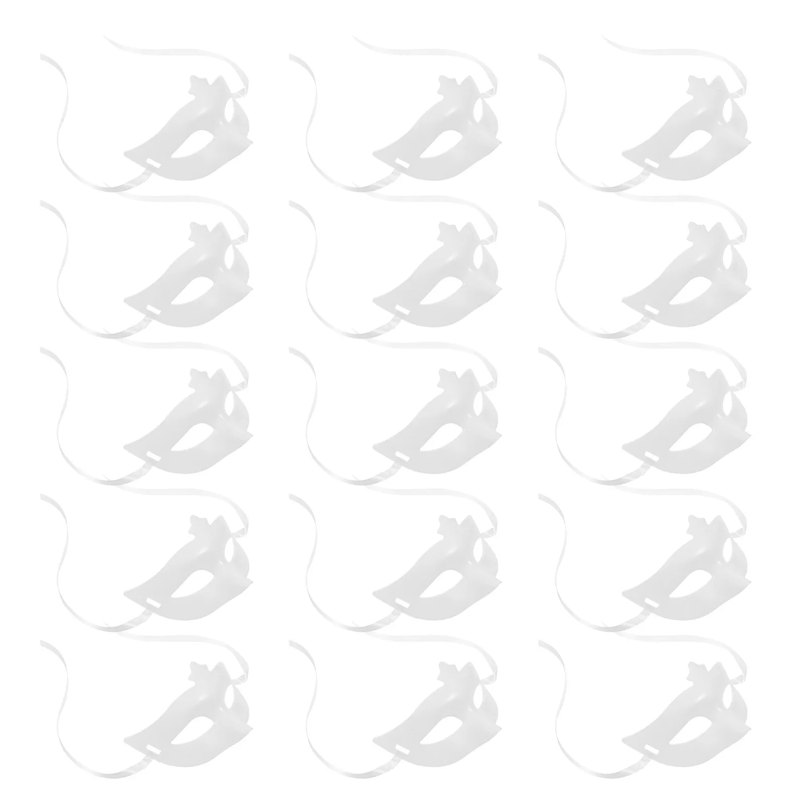 20 Pcs Face Masks Cosplay Masquerade DIY Base Blank Costume Decorative Bases White Dress up Props