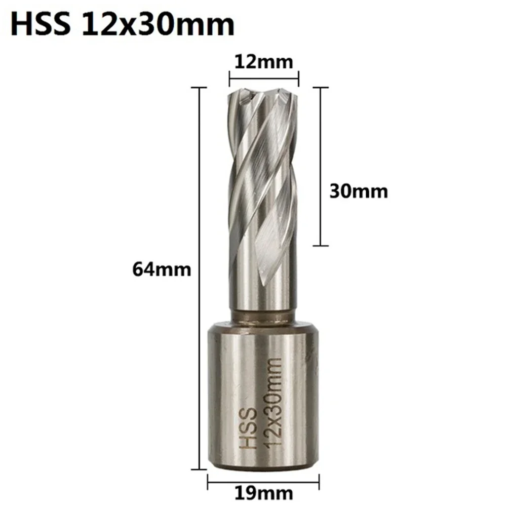 

Drill Bit Annular Cutter Cutting High Speed Steel Hollow Metal Core Replacement Silver Spare Parts Accessories