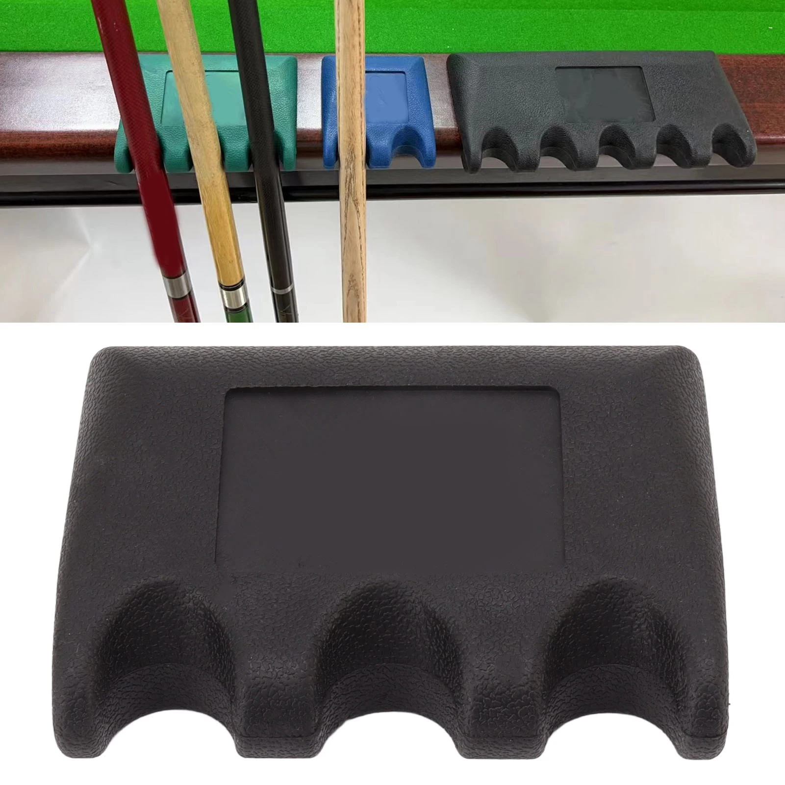 

3 Holes Pool Cue Holder Portable Prevent Slip Stable Weighted Billiard Cue Holder for Table Chair Plastic Billiard Cue Holder