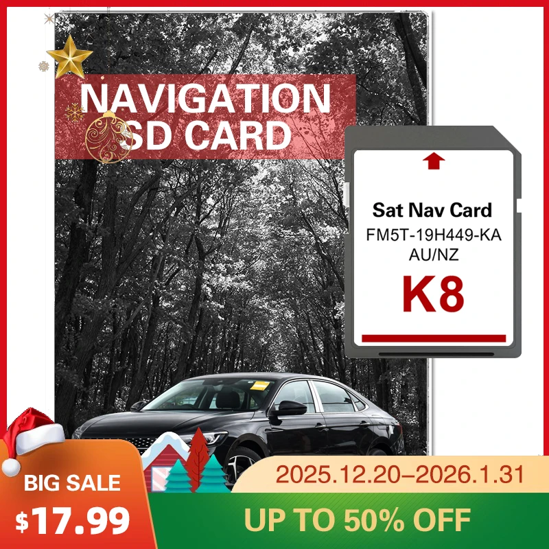 

for Ford Sync2 Multimedia Navigation Focus Mondeo Car K8 Maps GPS AU NZ map 2022 Sat Nav SD Card 8GB Accessories FM5T-19H449-KA