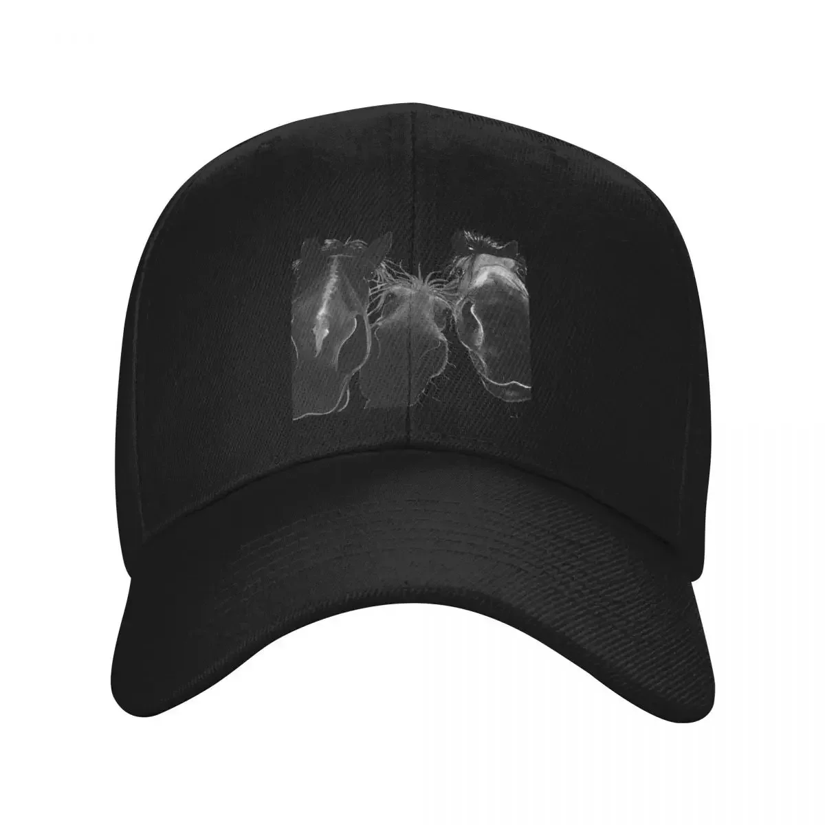 2026 HaPPY HoRSe PRiNT ' RoDNeY, PiNeaPPLe & BuRT B&W ' BY SHiRLeY MacARTHuR Gorra de béisbol, sombrero, icono de playa, rugby, para mujer y hombre