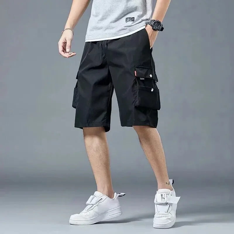 2023 Men\'s New Fashion Casual Cargo Pants Large Pockets Regular Size Jogging Daily Wear With Bermuda Dress 90\'s Retro Style