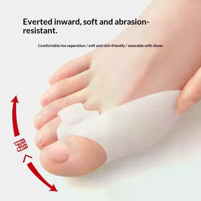 1Pair Soft Bunion Corrector Toe Separators Spacers Pads For Bunion Relief Bunion Cushion Protector With Gel Shield Foot Care