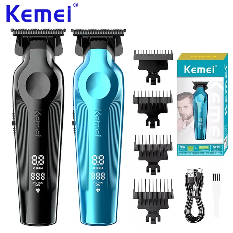 

Kemei KM-264, перезаряжаемая машинка для стрижки волос, профессиональный беспроводной электрический триммер для волос, зарядка через USB, мужская парикмахерская машина для стрижки волос