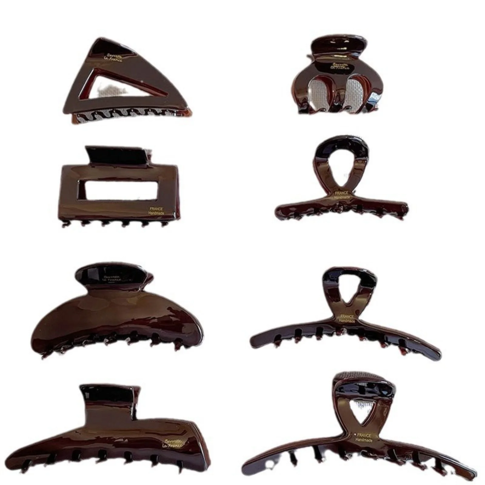 1PC Schokolade, Acetat, Halteklammer, Haarspange, weiblich, Hinterkopf, Haargriff, Premium, Hai, hohe Qualität, vier Jahreszeiten