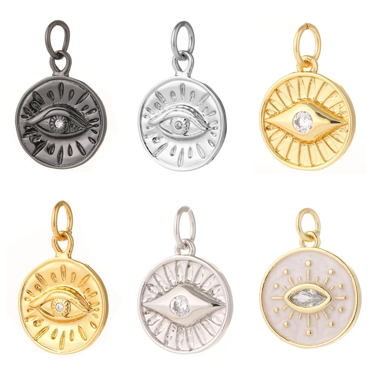 10PCS Exquisite eye pattern pendant, fashionable item, holiday gift, give to friends Bulk Items Wholesale Charms Resin Charms