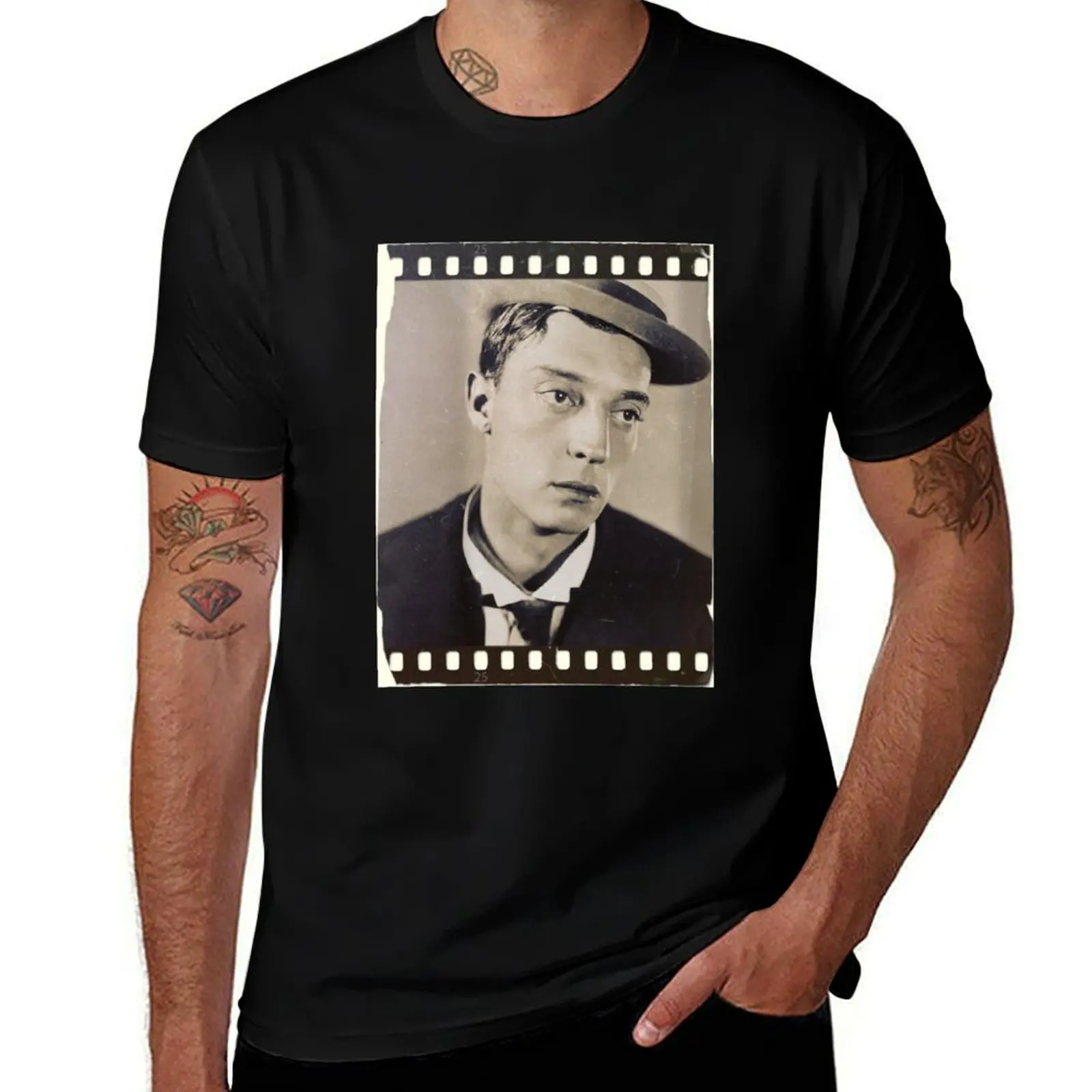 

Buster Keaton - Film - D11 T-Shirt t shirts designer t shirts for man graphic funny t shirts for man pack cotton T-Shirt