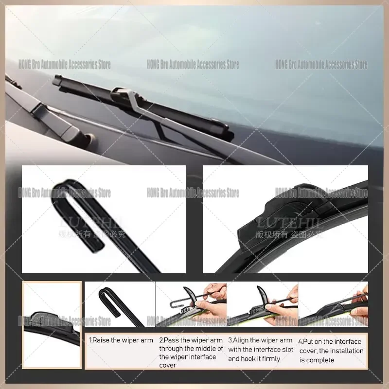 For Toyota Land Cruiser Prado J90 1996-2002 Front Rear Windshield Wiper Blades Set 19 18 14 Inch Auto Window Cleaning - view 2