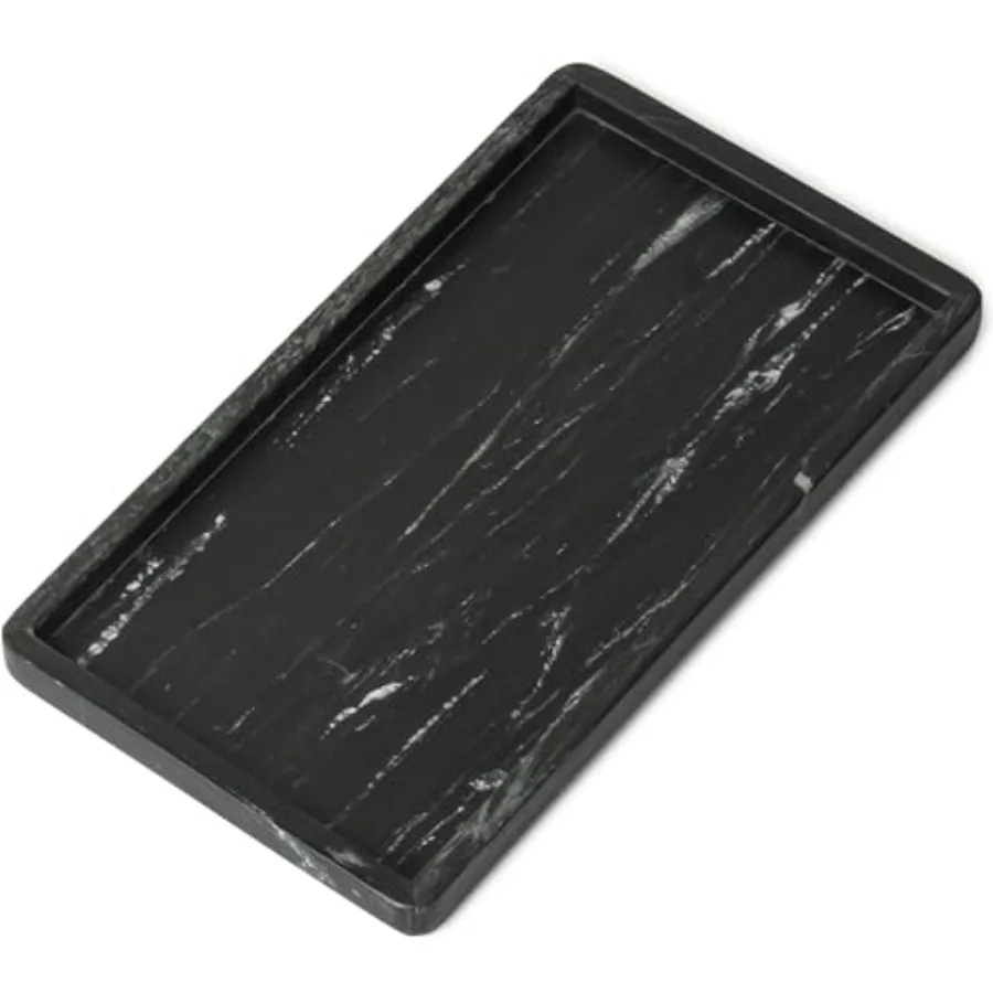 

Marble Tray for Bathroom Countertop, Kitchen Counter, or Catchall - 7½" Large Vanity Tray for Skincare or Perfume - Handcrafted