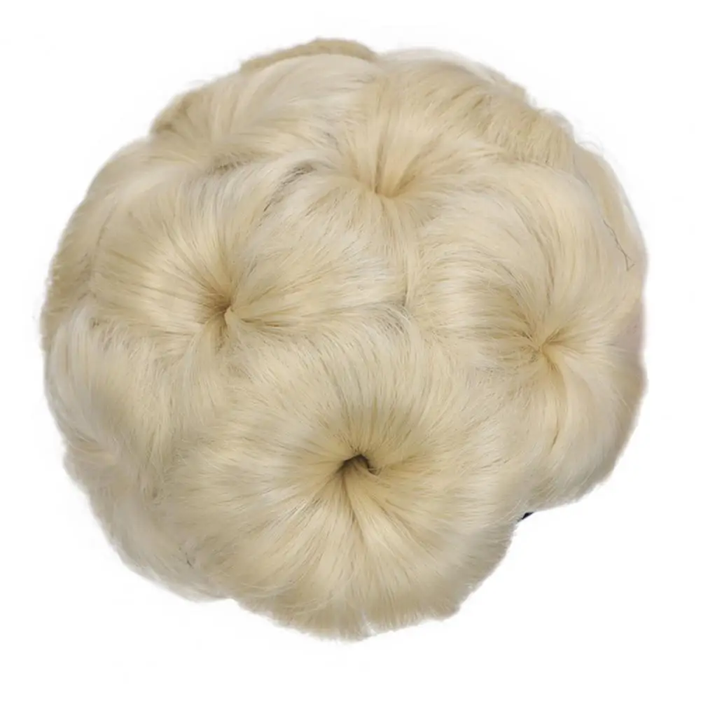 Extensions de chignon de cheveux synthétiques, postiches bouclées désordonnées, queue de cheval ronde, anneau de cheveux bouclés