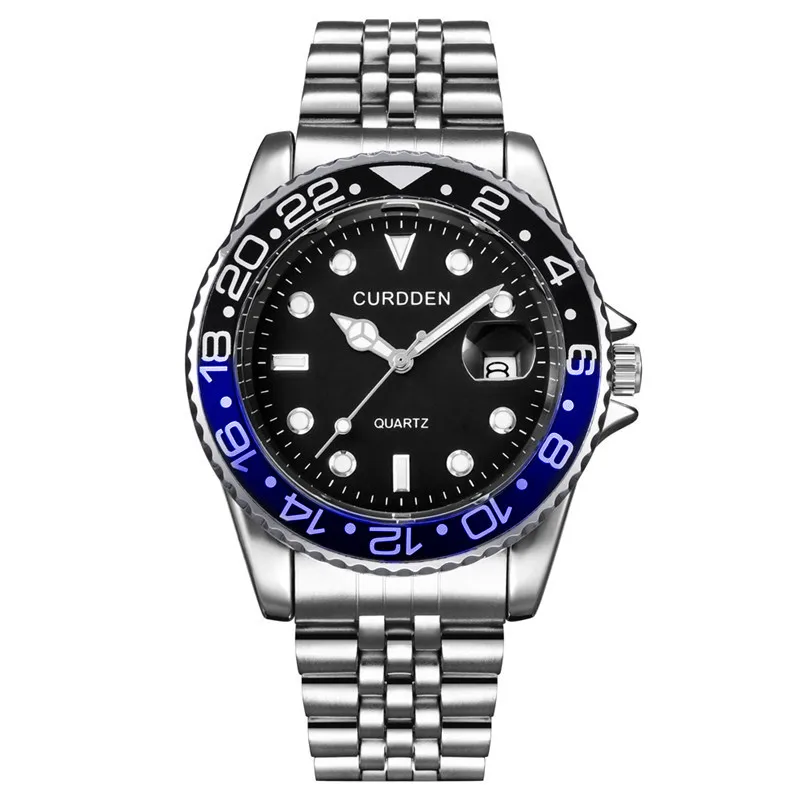 

5 шт./лот, оптовая продажа, мужские оригинальные брендовые часы CURDDEN, золотые повседневные кварцевые наручные часы со стальным ремешком и датой, Montre Homme Reloj Hombre